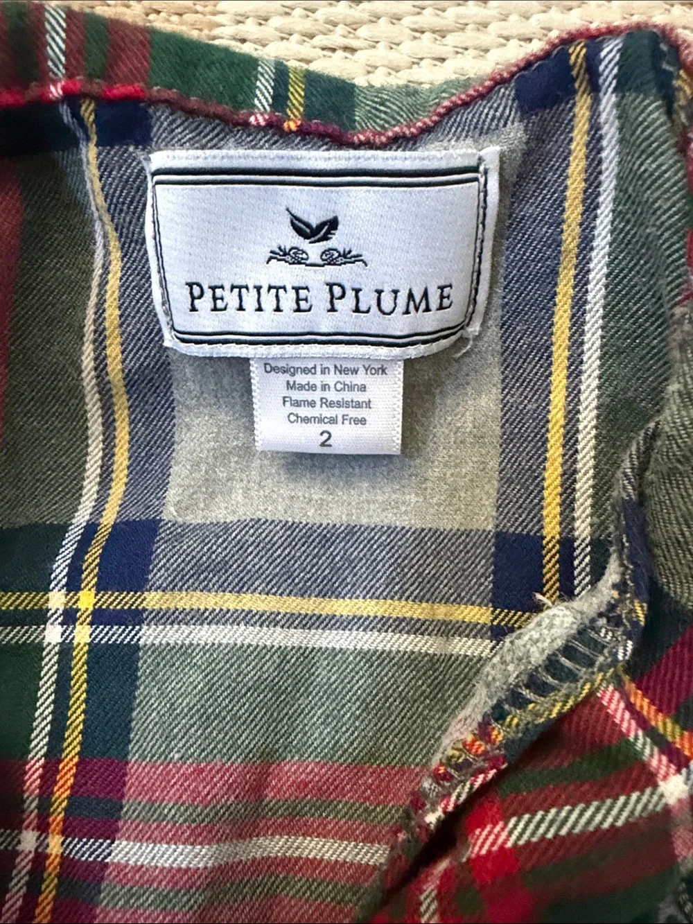 Petite Plume Boy's Westminster Tartan-Print Pajama Set, Size 2